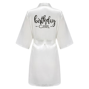 Birthday Party Girl & Entourage Robes Satin Pajamas