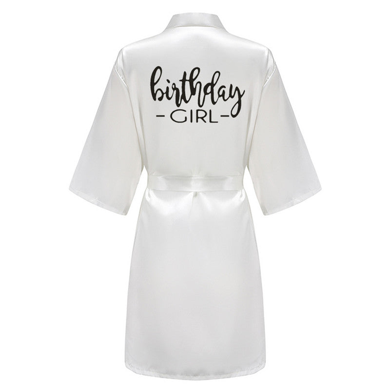 Birthday Party Girl & Entourage Robes Satin Pajamas