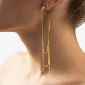 Fringe Earrings Women's Long Face Thin Stud Earrings