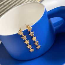 Load image into Gallery viewer, S925 Silver Seven-Star Zircon Full Star Earrings Personality Temperament Golden Earrings Earrings
