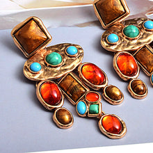 Load image into Gallery viewer, European And American Style Fashion Resin Round Pendant Color Earrings
