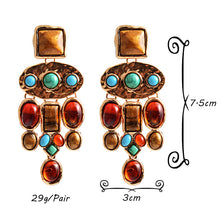 Load image into Gallery viewer, European And American Style Fashion Resin Round Pendant Color Earrings
