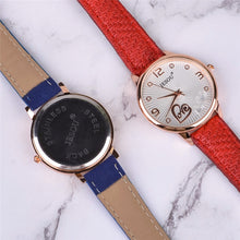 Load image into Gallery viewer, Women Watches Leather Quartz Wristwatch Sunglasses Corsage 3 Pcs Girl Christmas Gift New Year Gift Ladies Gift Box
