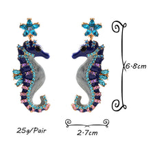 Load image into Gallery viewer, Seahorse Cartoon Earrings Diamond Earrings
