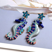 Load image into Gallery viewer, Seahorse Cartoon Earrings Diamond Earrings
