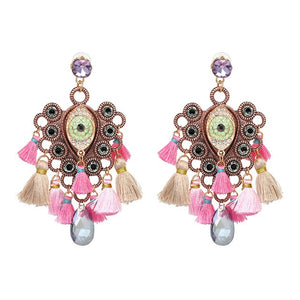 Boho Tassel African Earrings Jewelry Ethnic Crystal Earring