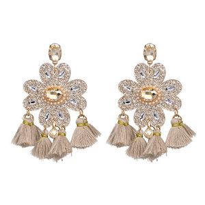 Boho Tassel African Earrings Jewelry Ethnic Crystal Earring
