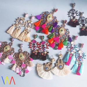 Boho Tassel African Earrings Jewelry Ethnic Crystal Earring