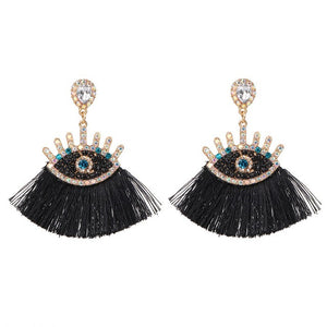 Boho Tassel African Earrings Jewelry Ethnic Crystal Earring