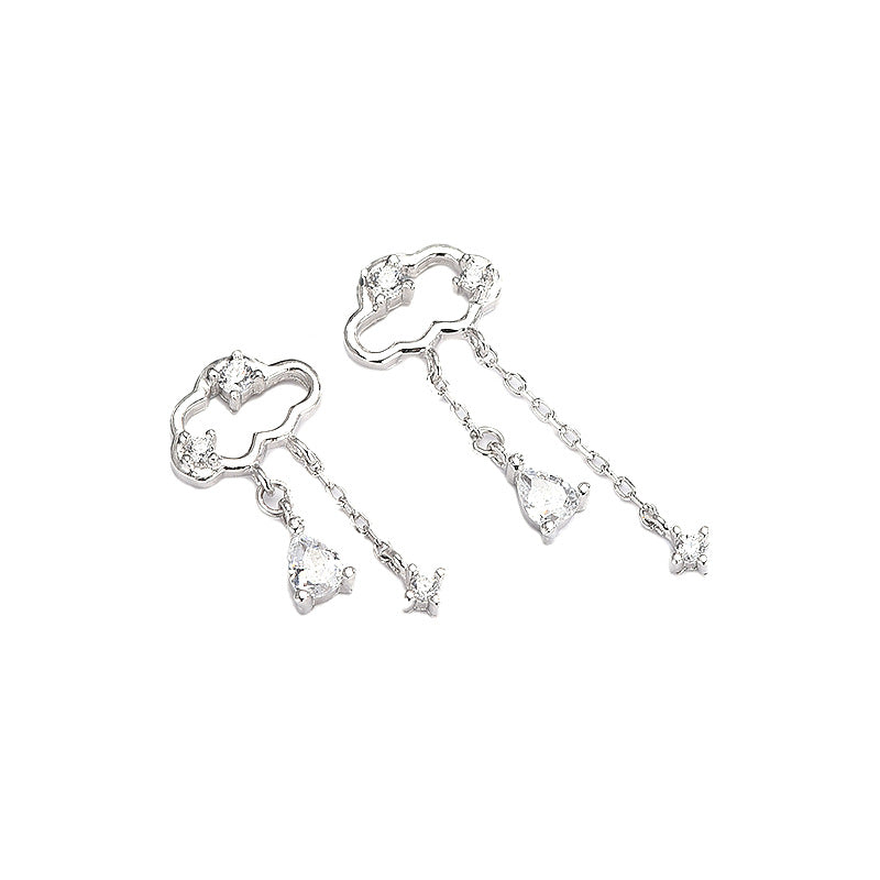Cloud Earrings Fashion Popular Asymmetric White Earrings
