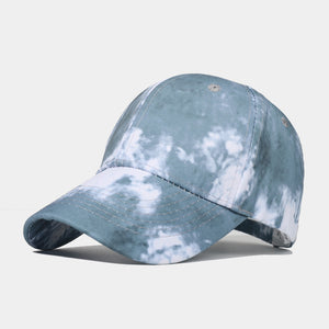 New tie-dye baseball cap men's and women's caps sun-shield hats couple Korean wild graffiti hat