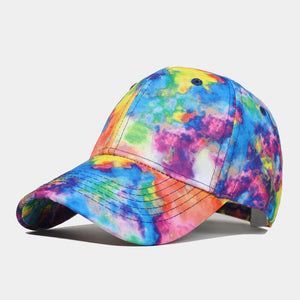 New tie-dye baseball cap men's and women's caps sun-shield hats couple Korean wild graffiti hat
