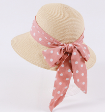 Load image into Gallery viewer, New Children&#39;s Straw Hats Leisure Ribbon Bow Hat
