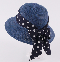 Load image into Gallery viewer, New Children&#39;s Straw Hats Leisure Ribbon Bow Hat
