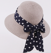 Load image into Gallery viewer, New Children&#39;s Straw Hats Leisure Ribbon Bow Hat

