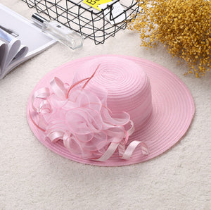 European And American Handmade Flower Net Yarn Hat