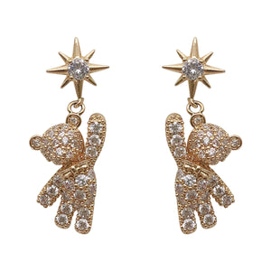 Five-pointed Star Cute Bear Earrings Earrings Women