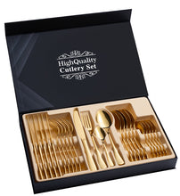 Load image into Gallery viewer, Stainless Steel Cutlery Set 24-Piece Gift Cutlery Steak Cutlery Gift Box
