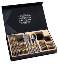 Load image into Gallery viewer, Stainless Steel Cutlery Set 24-Piece Gift Cutlery Steak Cutlery Gift Box
