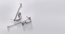 Load image into Gallery viewer, Silver Retro Personality Xiangyun Ltus Simple Art Female Antique Matte Earrings Earrings Earrings
