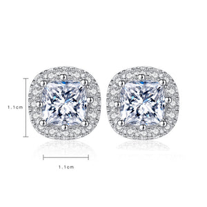 New Earrings S925 Sterling Silver Stud Earrings Hearts & Arrows Earrings