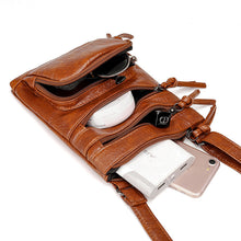 Load image into Gallery viewer, Real Leather Shoulder Bag Handbag Purse Cross Body Organizer Smart Phone Pockets
