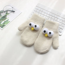 Load image into Gallery viewer, Children&#39;s Gloves For Boys And Girls With Rabbit Fur Big Eyes Gloves
