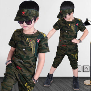 Boys Clothing Sets 2018 Fashion Summer Solid Cotton