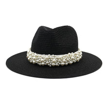 Load image into Gallery viewer, Outdoor Seaside Sunscreen Beach Hat Sun Hat British Style Jazz Straw Hat
