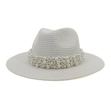 Load image into Gallery viewer, Outdoor Seaside Sunscreen Beach Hat Sun Hat British Style Jazz Straw Hat
