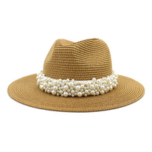 Load image into Gallery viewer, Outdoor Seaside Sunscreen Beach Hat Sun Hat British Style Jazz Straw Hat
