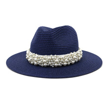 Load image into Gallery viewer, Outdoor Seaside Sunscreen Beach Hat Sun Hat British Style Jazz Straw Hat
