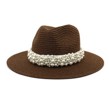 Load image into Gallery viewer, Outdoor Seaside Sunscreen Beach Hat Sun Hat British Style Jazz Straw Hat
