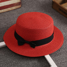 Load image into Gallery viewer, Bowknot Furry Sun Hat Traveling Holiday Beach Hat
