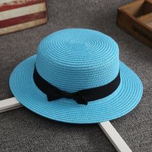 Load image into Gallery viewer, Bowknot Furry Sun Hat Traveling Holiday Beach Hat
