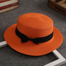Load image into Gallery viewer, Bowknot Furry Sun Hat Traveling Holiday Beach Hat
