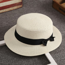 Load image into Gallery viewer, Bowknot Furry Sun Hat Traveling Holiday Beach Hat
