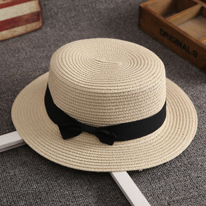 Bowknot Furry Sun Hat Traveling Holiday Beach Hat
