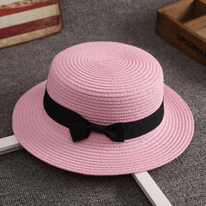 Bowknot Furry Sun Hat Traveling Holiday Beach Hat