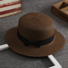 Load image into Gallery viewer, Bowknot Furry Sun Hat Traveling Holiday Beach Hat
