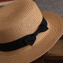 Load image into Gallery viewer, Bowknot Furry Sun Hat Traveling Holiday Beach Hat
