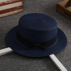 Bowknot Furry Sun Hat Traveling Holiday Beach Hat