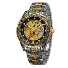 Load image into Gallery viewer, Style Mens Fashion Casual Hollow Retro Carved Automatic Mechanical Watch
