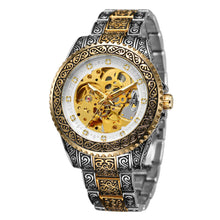 Load image into Gallery viewer, Style Mens Fashion Casual Hollow Retro Carved Automatic Mechanical Watch
