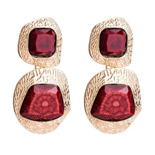 Load image into Gallery viewer, Artificial Gemstone Gold Earrings Female Retro Autumn Earrings
