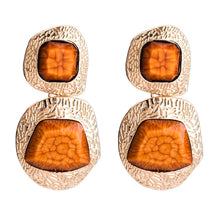 Load image into Gallery viewer, Artificial Gemstone Gold Earrings Female Retro Autumn Earrings
