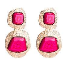 Load image into Gallery viewer, Artificial Gemstone Gold Earrings Female Retro Autumn Earrings
