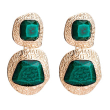 Load image into Gallery viewer, Artificial Gemstone Gold Earrings Female Retro Autumn Earrings
