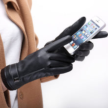 Load image into Gallery viewer, Women&#39;s leather touch screen gloves

