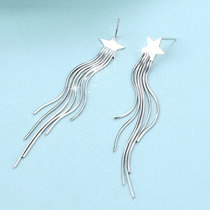 Star ornaments earrings no ear hole clip